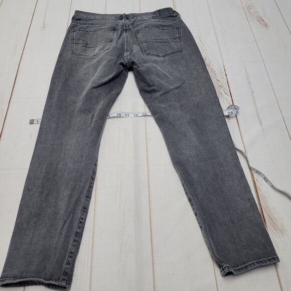 American Eagle High rise girlfriend button fly jeans gray - Picture 2 of 11